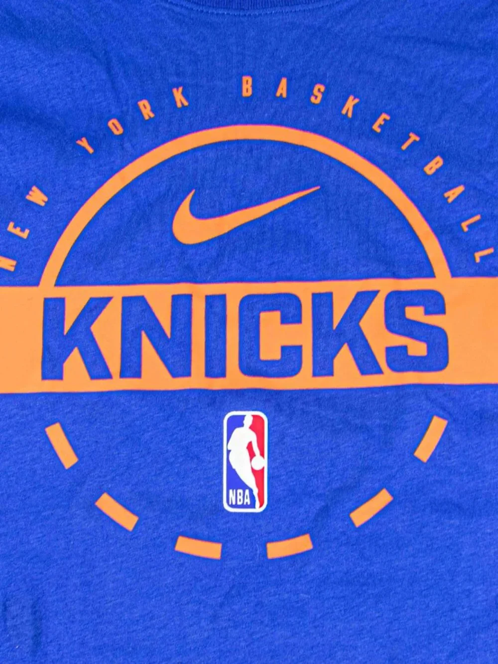 New York Knicks Men's Nike NBA Practice Long-Sleeve T-Shirt XL Blue